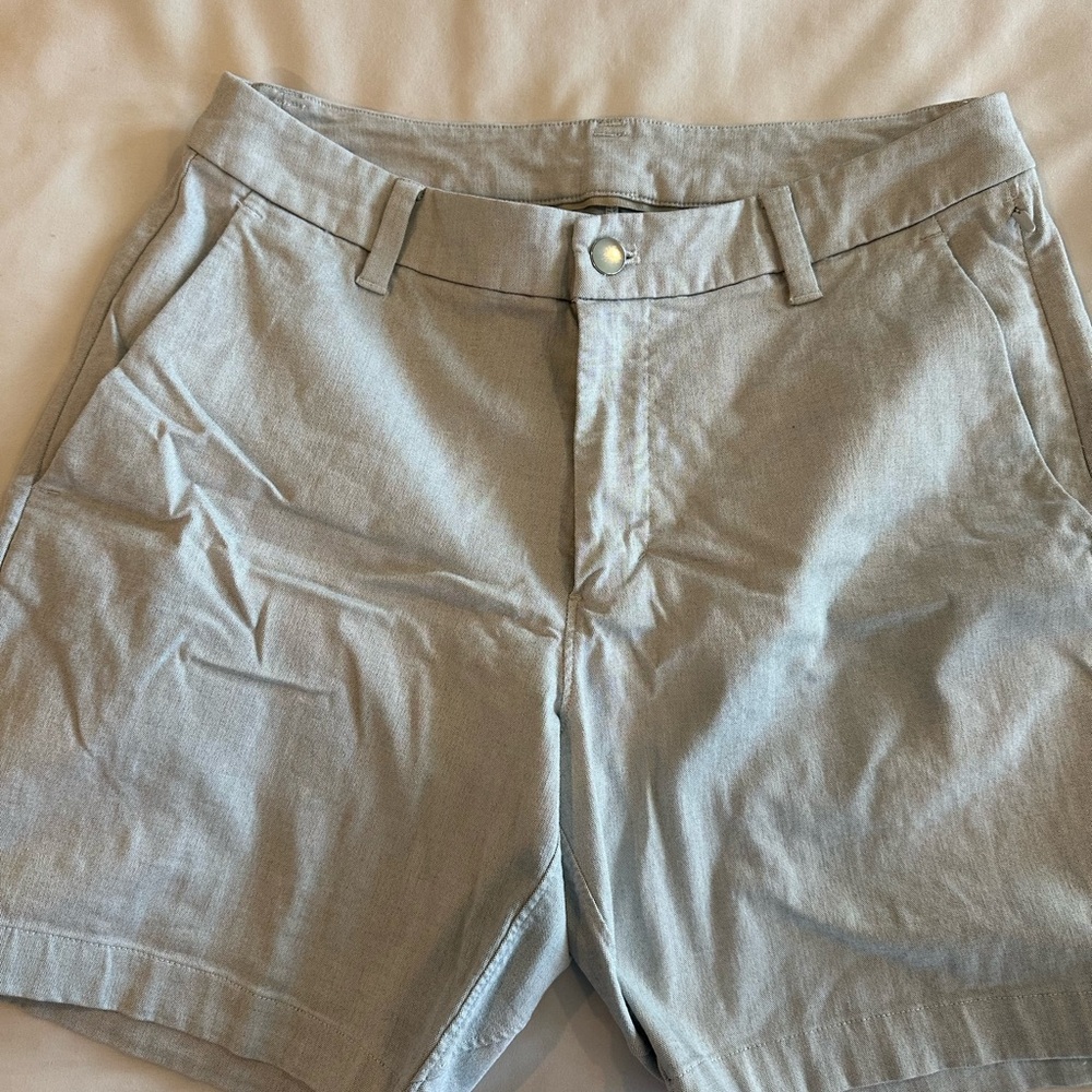 Lululemon Athletica Gray Flat Front Shorts